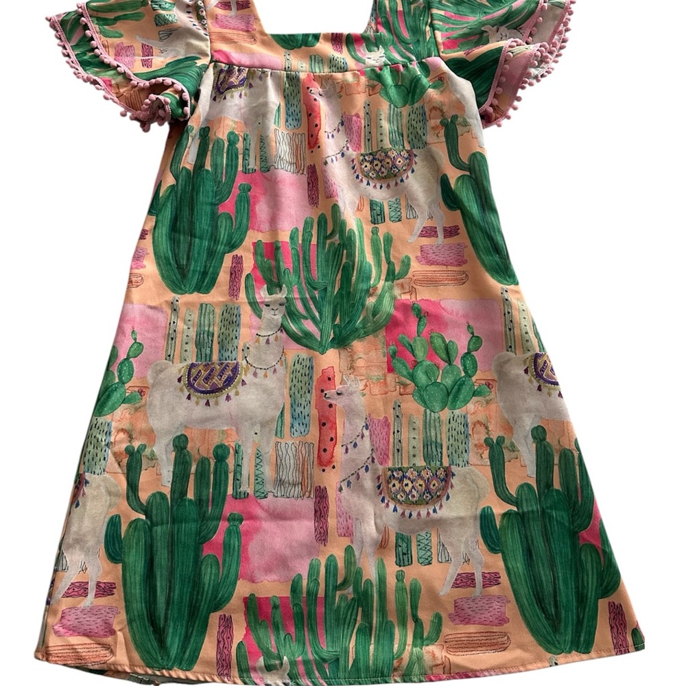 Colorful Cactus Print Dress